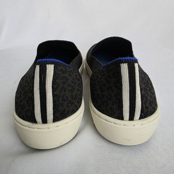ROTHY'S The Original Slip On Sneaker Espresso Spot 10 Leopard Print. Excellent! - Picture 8 of 10